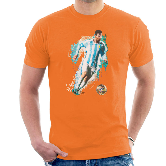 Sidney Maurer Original Portrait Of Lionel Messi Men's T-Shirt
