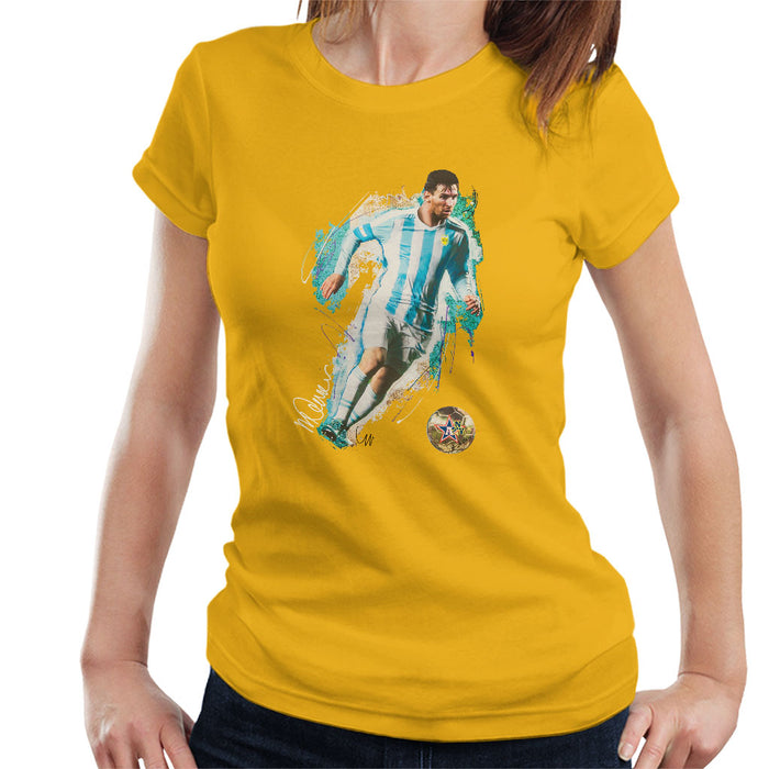 Sidney Maurer Original Portrait Of Lionel Messi Women's T-Shirt