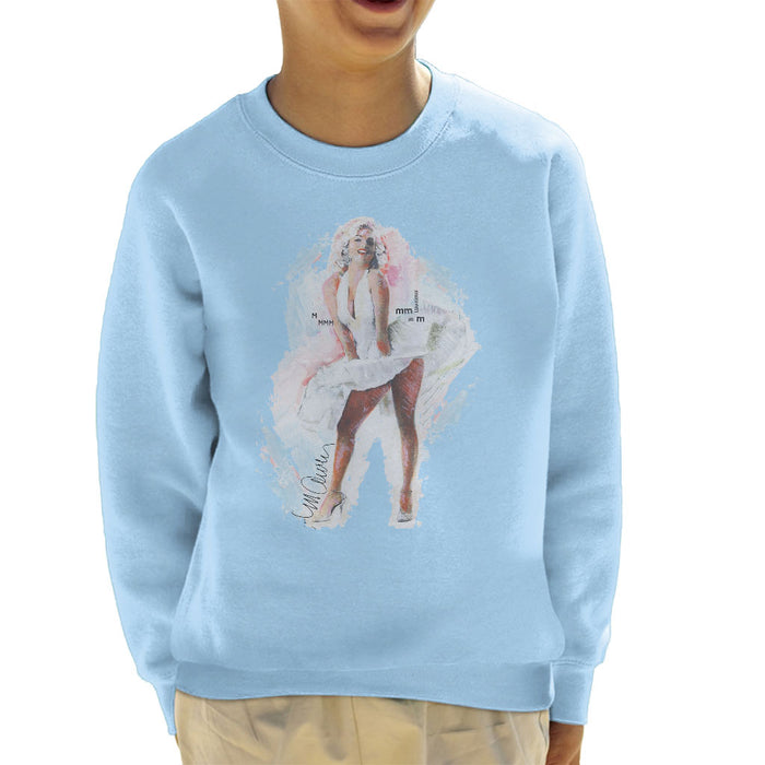 Sidney Maurer Original Portrait Of Marilyn Monroe Skirt Kid's Sweatshirt
