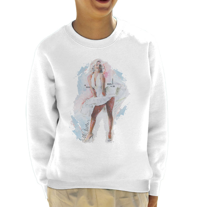 Sidney Maurer Original Portrait Of Marilyn Monroe Skirt Kid's Sweatshirt