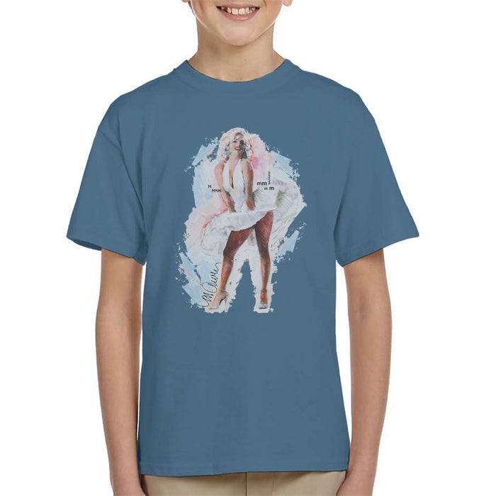 Sidney Maurer Original Portrait Of Marilyn Monroe Skirt Kid's T-Shirt