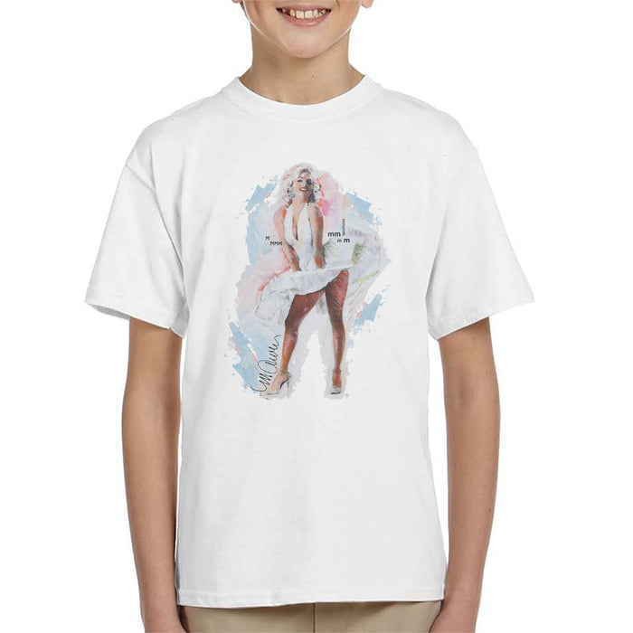 Sidney Maurer Original Portrait Of Marilyn Monroe Skirt Kid's T-Shirt