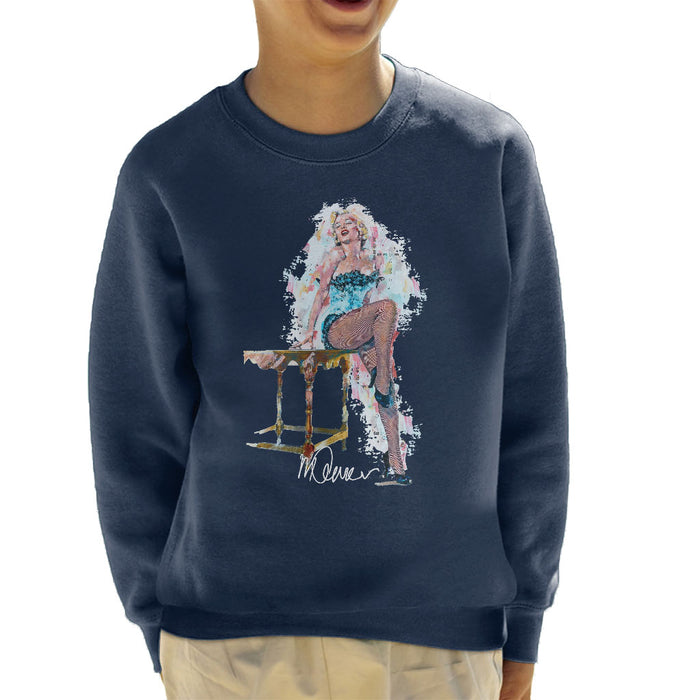 Sidney Maurer Original Portrait Of Marilyn Monroe Stockings Kid's Sweatshirt