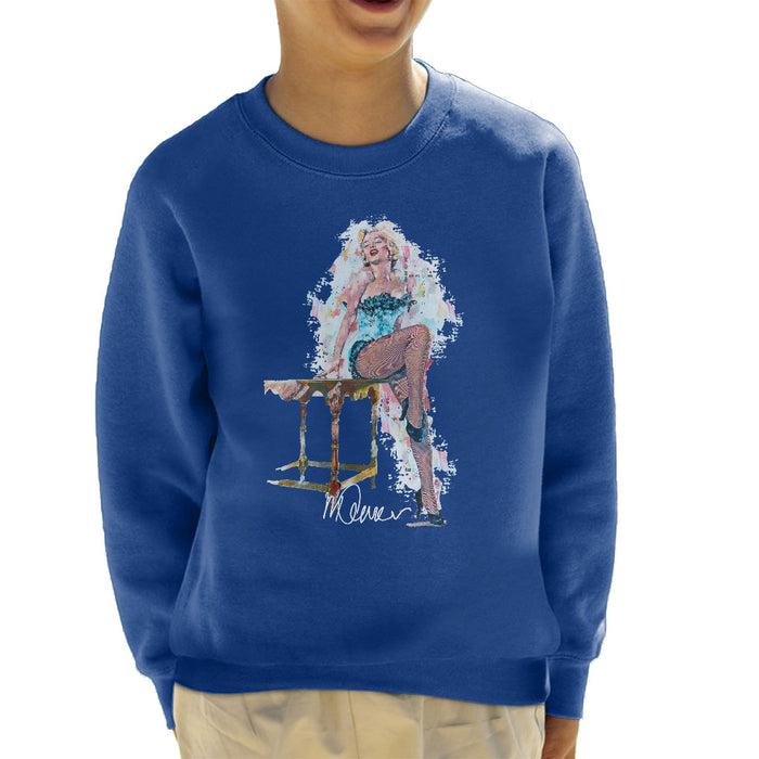 Sidney Maurer Original Portrait Of Marilyn Monroe Stockings Kid's Sweatshirt