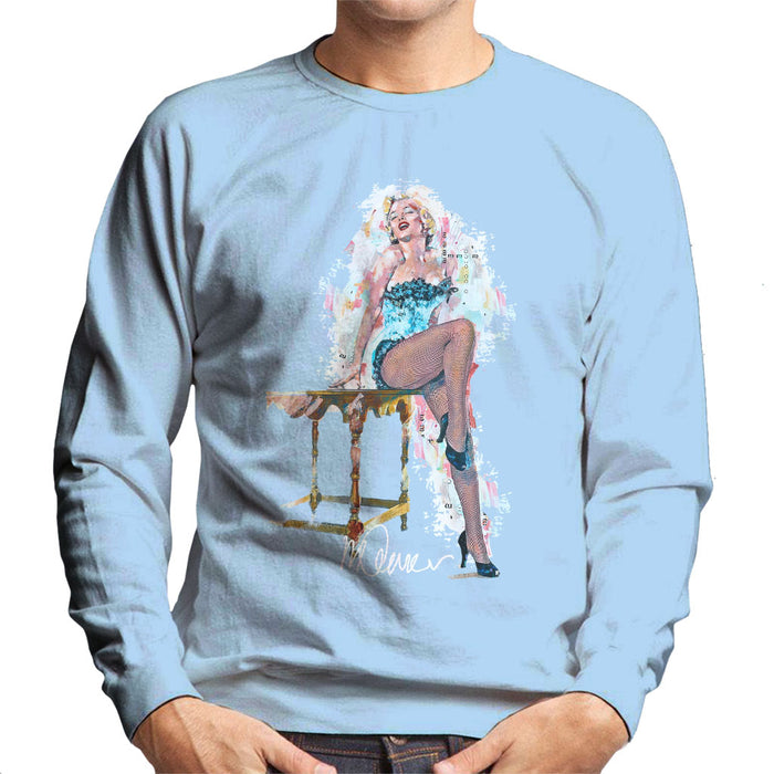 Sidney Maurer Original Portrait Of Marilyn Monroe Stockings Men's Sweatshirt
