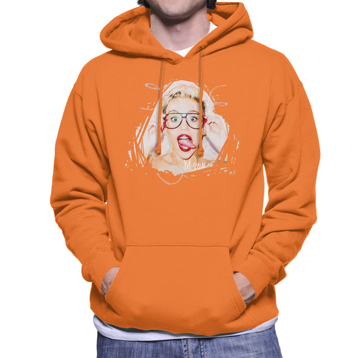 Sidney Maurer Original Portrait Of Miley Cyrus Men's Hooded Sweatshirt