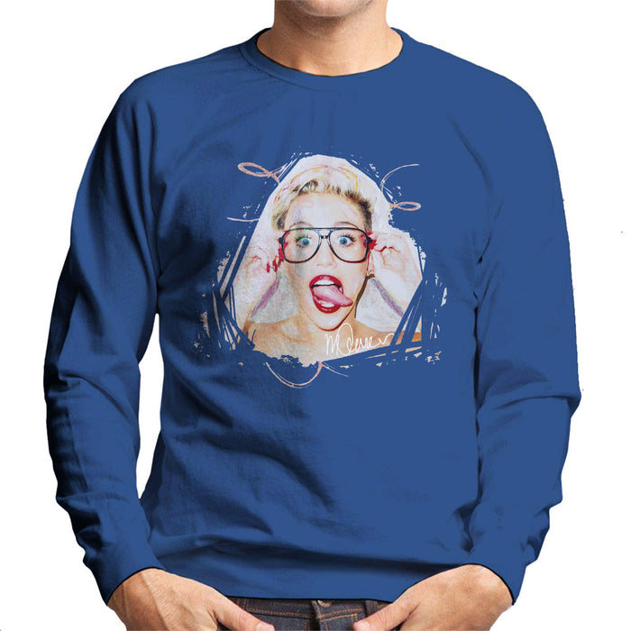 Sidney Maurer Original Portrait Of Miley Cyrus Men's Sweatshirt