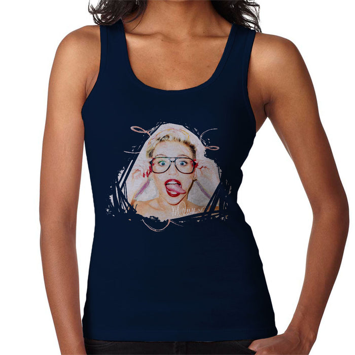 Sidney Maurer Original Portrait Of Miley Cyrus Women's Vest