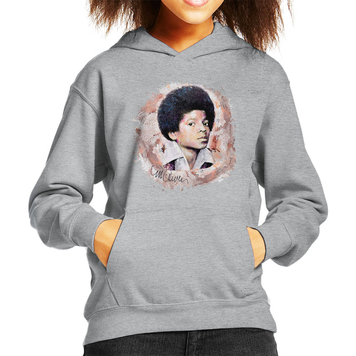 Sidney Maurer Original Portrait Of Michael Jackson Young Kid's Hooded Sweatshirt