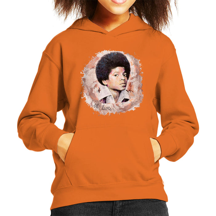 Sidney Maurer Original Portrait Of Michael Jackson Young Kid's Hooded Sweatshirt