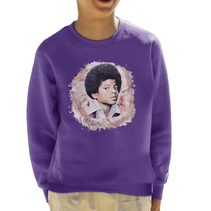 Sidney Maurer Original Portrait Of Michael Jackson Young Kid's Sweatshirt