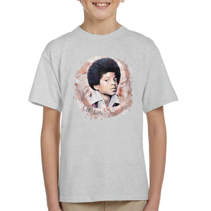 Sidney Maurer Original Portrait Of Michael Jackson Young Kid's T-Shirt