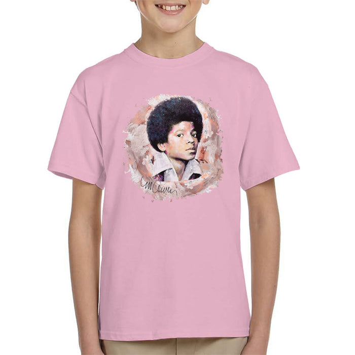 Sidney Maurer Original Portrait Of Michael Jackson Young Kid's T-Shirt