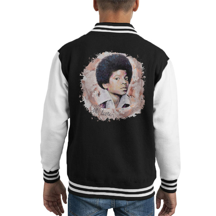 Sidney Maurer Original Portrait Of Michael Jackson Young Kid's Varsity Jacket