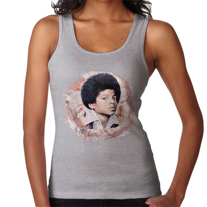 Sidney Maurer Original Portrait Of Michael Jackson Young Women's Vest