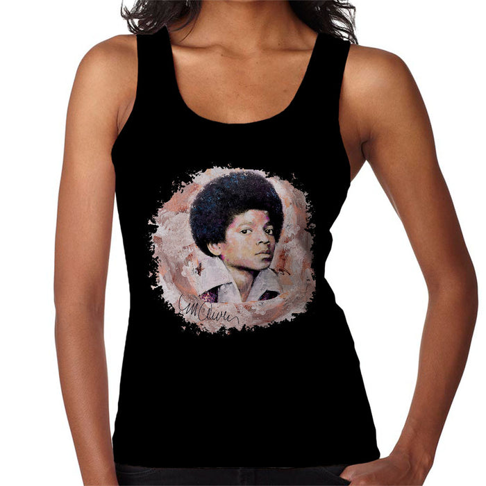 Sidney Maurer Original Portrait Of Young Michael Jackson Women's Vest