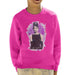 Sidney Maurer Original Portrait Of Audrey Hepburn Kids Sweatshirt - X-Small (3-4 yrs) / Hot Pink - Kids Boys Sweatshirt