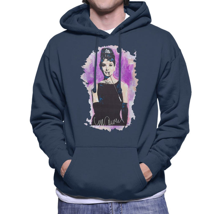 Sidney Maurer Original Portrait Of Audrey Hepburn Mens Hooded Sweatshirt - Mens Hooded Sweatshirt