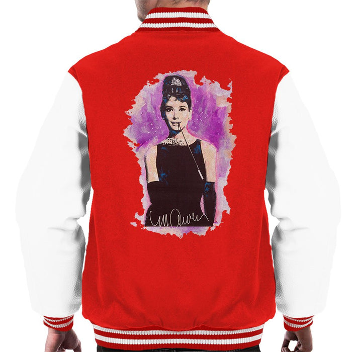 Sidney Maurer Original Portrait Of Audrey Hepburn Mens Varsity Jacket - Mens Varsity Jacket
