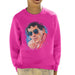 Sidney Maurer Original Portrait Of Ayrton Senna Kids Sweatshirt - X-Small (3-4 yrs) / Hot Pink - Kids Boys Sweatshirt