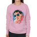 Sidney Maurer Original Portrait Of Ayrton Senna Womens Sweatshirt - Small / Light Pink - Womens Sweatshirt