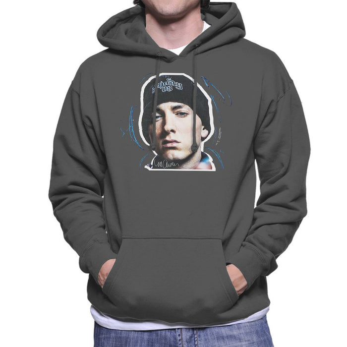 Sidney Maurer Original Portrait Of Eminem Shady Hat Mens Hooded Sweatshirt - Mens Hooded Sweatshirt