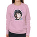 Sidney Maurer Original Portrait Of Eminem Shady Hat Womens Sweatshirt - Small / Light Pink - Womens Sweatshirt