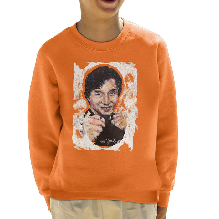 Sidney Maurer Original Portrait Of Jackie Chan Kids Sweatshirt - Kids Boys Sweatshirt