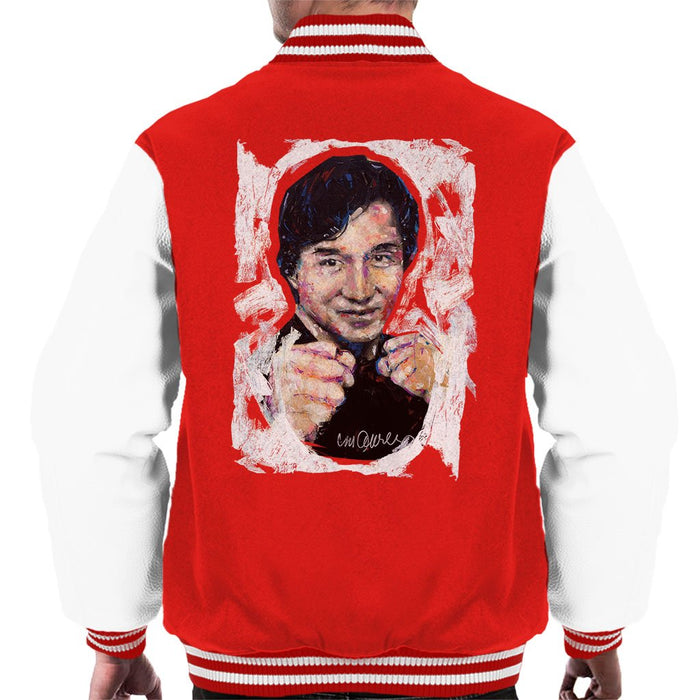 Sidney Maurer Original Portrait Of Jackie Chan Mens Varsity Jacket - Mens Varsity Jacket