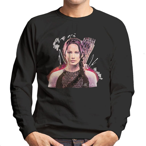 Sidney Maurer Original Portrait Of Jennifer Lawrence Hunger Games Mens Sweatshirt - Mens Sweatshirt