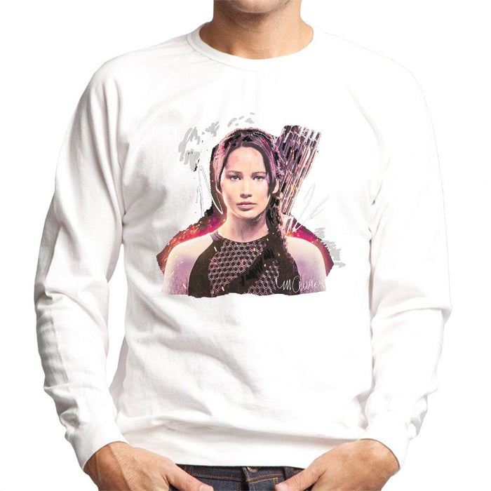Sidney Maurer Original Portrait Of Jennifer Lawrence Hunger Games Mens Sweatshirt - Mens Sweatshirt