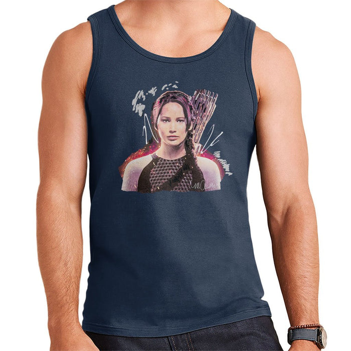 Sidney Maurer Original Portrait Of Jennifer Lawrence Hunger Games Mens Vest - Mens Vest