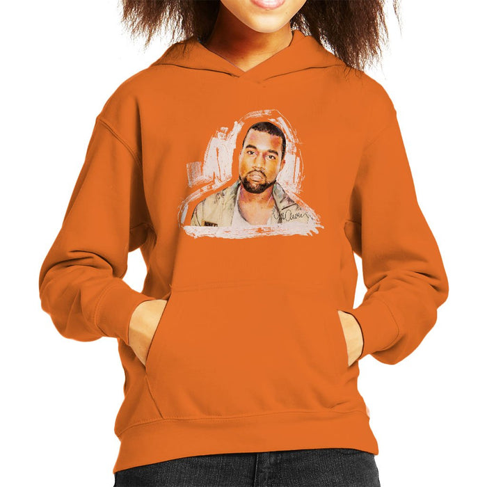 Sidney Maurer Original Portrait Of Kanye West Kids Hooded Sweatshirt - Kids Boys Hooded Sweatshirt