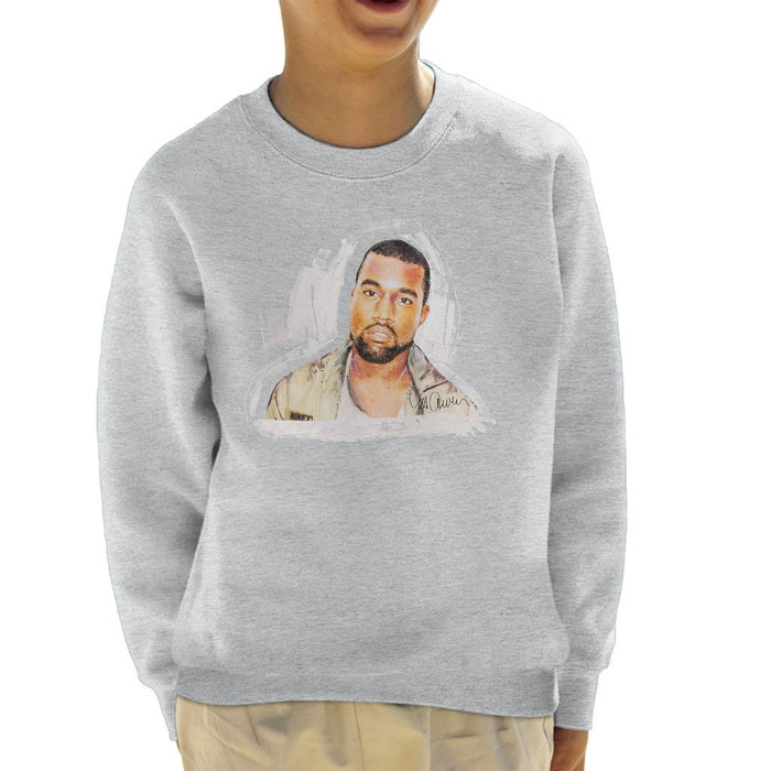 Sidney Maurer Original Portrait Of Kanye West Kids Sweatshirt - Kids Boys Sweatshirt