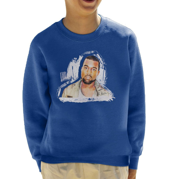 Sidney Maurer Original Portrait Of Kanye West Kids Sweatshirt - Kids Boys Sweatshirt