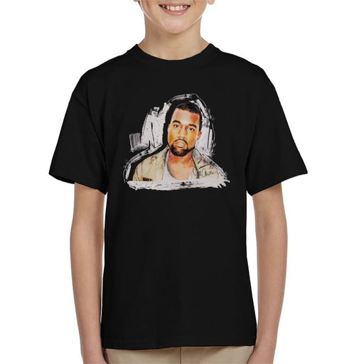 Sidney Maurer Original Portrait Of Kanye West Kids T-Shirt - Kids Boys T-Shirt
