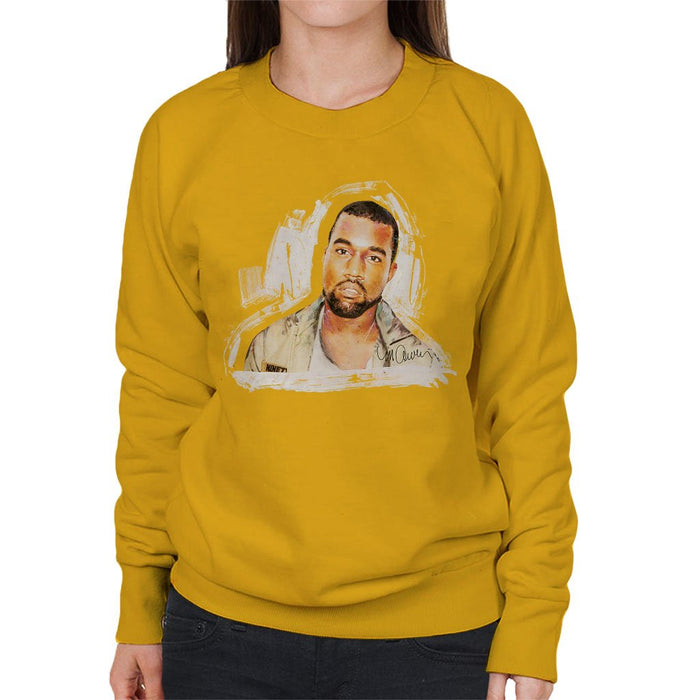 Sidney Maurer Original Portrait Of Kanye West Womens Sweatshirt - Womens Sweatshirt