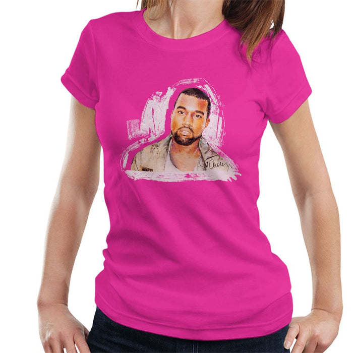 Sidney Maurer Original Portrait Of Kanye West Womens T-Shirt - Womens T-Shirt