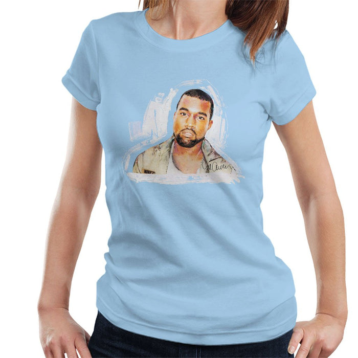 Sidney Maurer Original Portrait Of Kanye West Womens T-Shirt - Womens T-Shirt