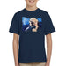 Sidney Maurer Original Portrait Of Marilyn Monroe Blonde Bombshell Kids T-Shirt - X-Small (3-4 yrs) / Navy Blue - Kids Boys T-Shirt