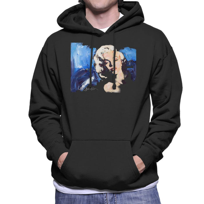 Sidney Maurer Original Portrait Of Marilyn Monroe Blonde Bombshell Mens Hooded Sweatshirt - Mens Hooded Sweatshirt