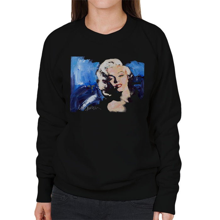 Sidney Maurer Original Portrait Of Marilyn Monroe Blonde Bombshell Womens Sweatshirt - Womens Sweatshirt