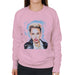 Sidney Maurer Original Portrait Of Miley Cyrus Licking Lips Womens Sweatshirt - Small / Light Pink - Womens Sweatshirt