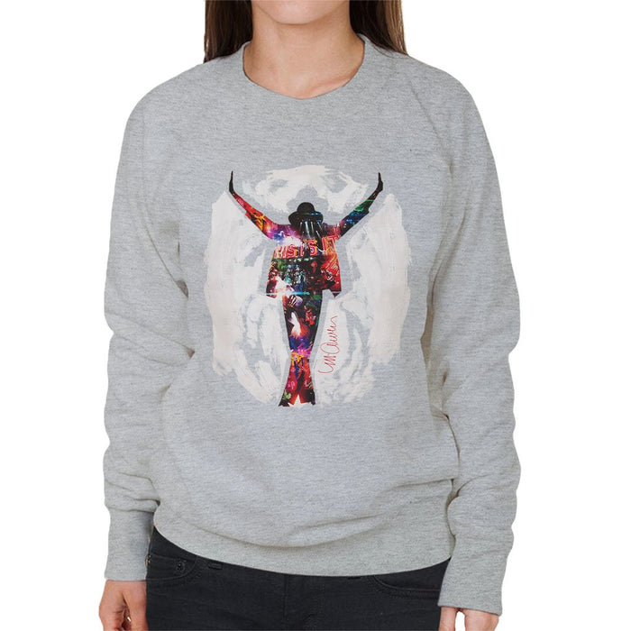 Sidney Maurer Original Portrait Of Michael Jackson This Is It Womens Sweatshirt - Womens Sweatshirt
