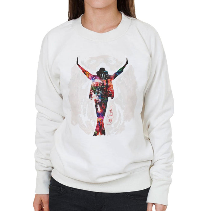 Sidney Maurer Original Portrait Of Michael Jackson This Is It Womens Sweatshirt - Womens Sweatshirt