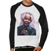 Sidney Maurer Original Portrait Of Nelson Mandela Mens Baseball Long Sleeved T-Shirt - Mens Baseball Long Sleeved T-Shirt