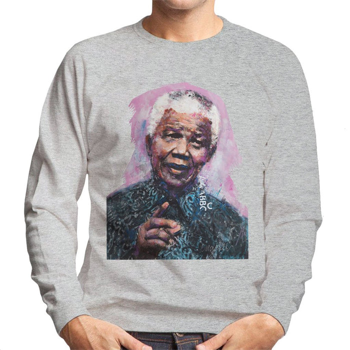 Sidney Maurer Original Portrait Of Nelson Mandela Mens Sweatshirt - Mens Sweatshirt