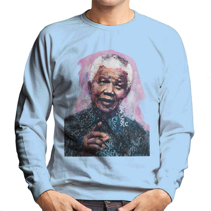 Sidney Maurer Original Portrait Of Nelson Mandela Mens Sweatshirt - Mens Sweatshirt