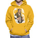 Sidney Maurer Original Portrait Of Snoop Dogg Mens Hooded Sweatshirt - Small / Gold - Mens Hooded Sweatshirt
