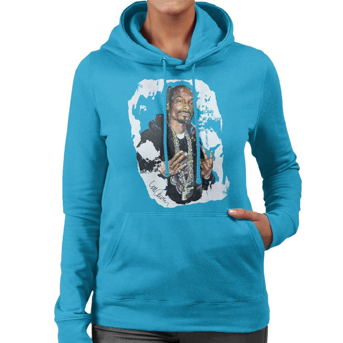 Sidney Maurer Original Portrait Of Snoop Dogg Womens Hooded Sweatshirt - Womens Hooded Sweatshirt